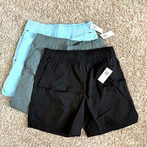 Set of Three Boys’ Active Shorts NWT - Black, Gray, Light Blue